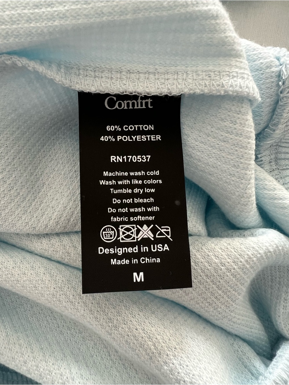 Light Blue Relaxed Crewneck Pullover - Picture 5 of 5